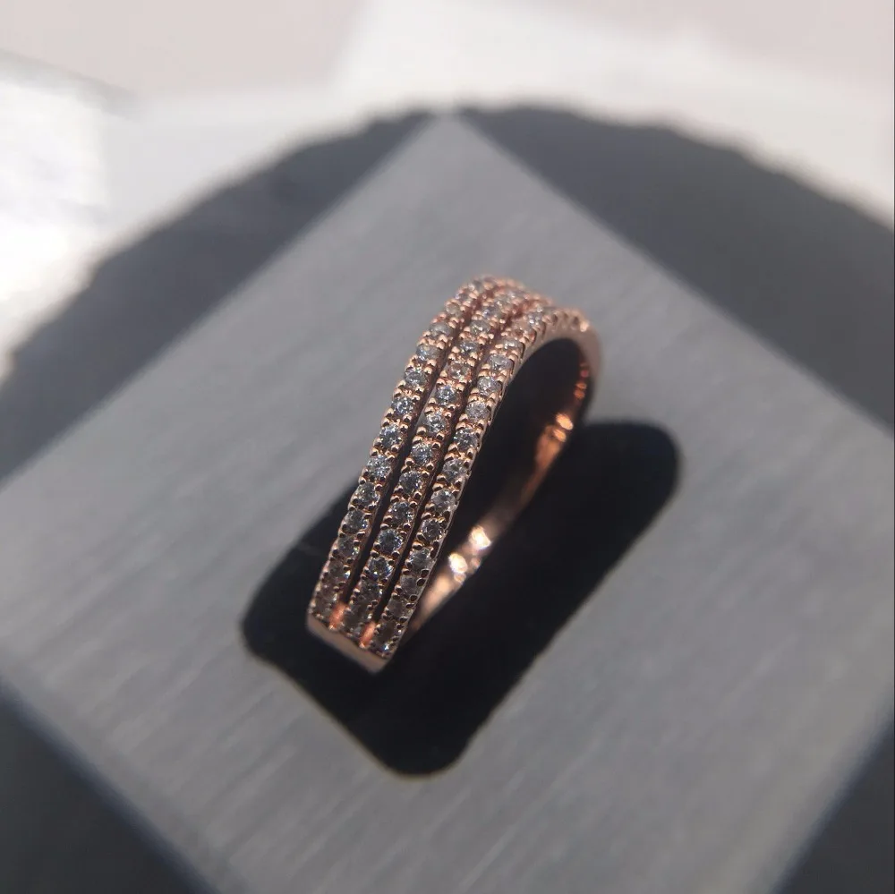 2018 новые модные micro укладки кубический циркон 18KGF Роза цвет золотистый Полный