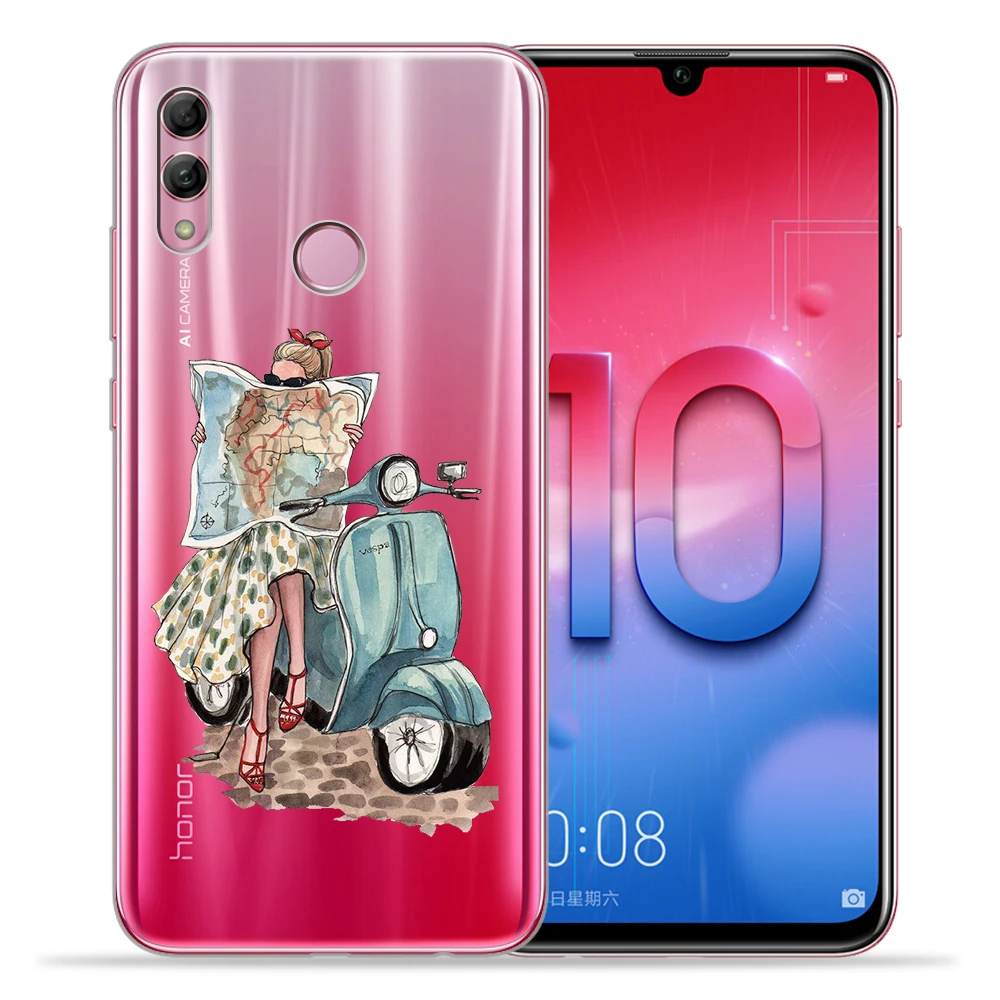 Мода для девочек, летний оболочки Coque для чехол huawei смартфона Honor 8x9 Lite 10 9 8 8x 8c 8Lite 7A 7C 5,7 5,9" 7A Pro7 7X 6X 6A Капа для Etui Капа
