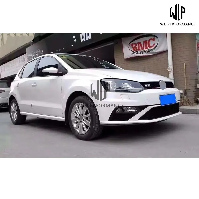Polo GTI Style PP Неокрашенный автомобильный передний бампер задний диффузор для Volkswagen