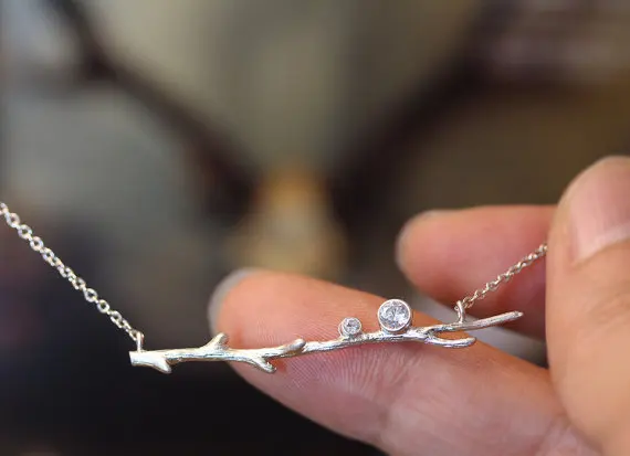 Новинка модное ожерелье с подвеской в виде ветки дерева цвет: золото/серебро 2