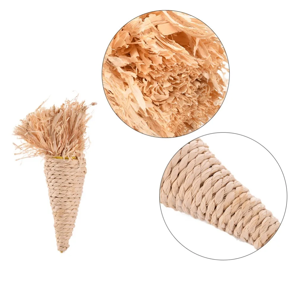 

14cm Small Pet Chew Toy Natural Grass Carrot for Rabbit Hamster Guinea Pig for Tooth Cleaning