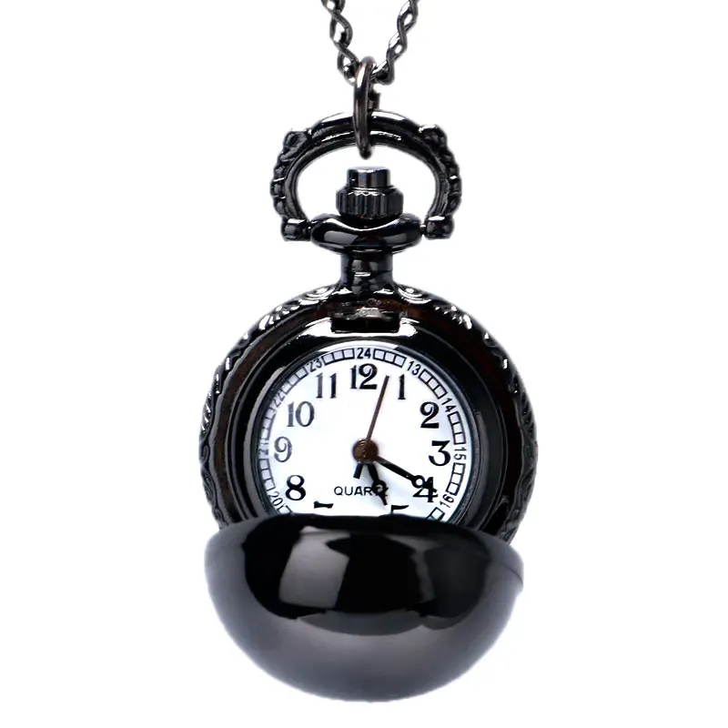 

Vintage Classic Round Ball Steampunk Sooth Quartz Pocket Watch Men Women Fob Pendant Gift With Necklace Chain