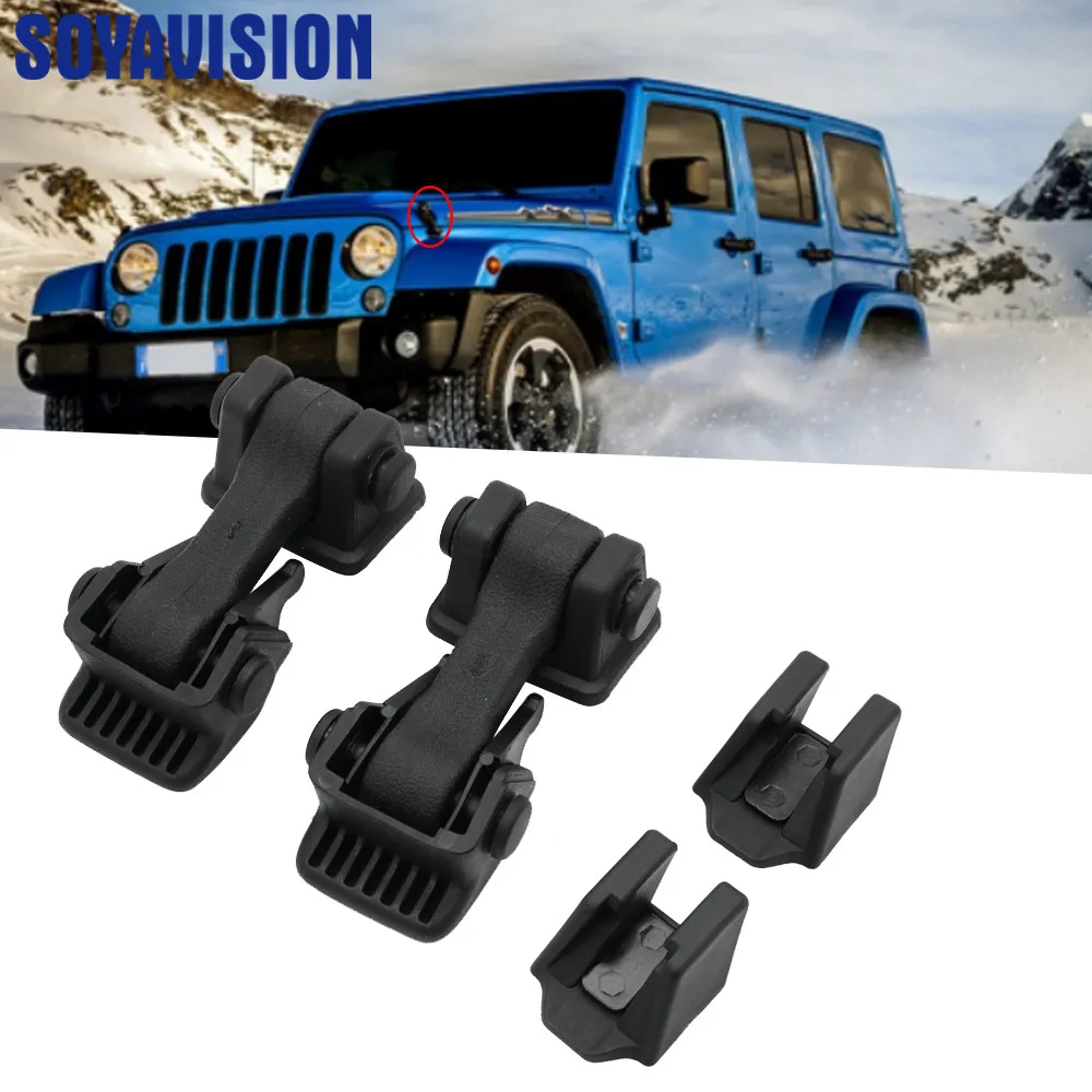 Пара защелки капота двигателя для Jeep Wrangler TJ 1997 2006 ABS Черный Замок замки
