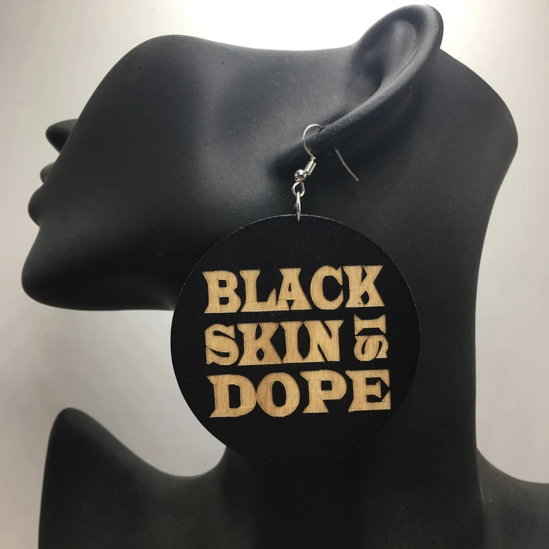 Деревянные серьги из черной кожи|wooden earrings|black wooden earringsdope earrings |