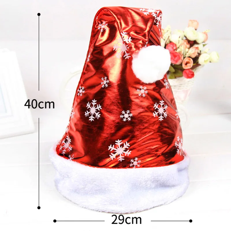 Рождественская шляпа с блестками и снежинками Рождественский декоративный