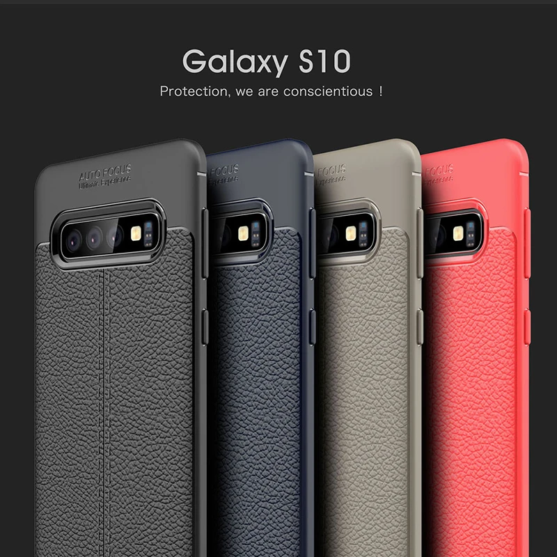 Чехол для телефона KEYSION Samsung Galaxy S10 Plus S10e S9 Note 9 мягкий чехол бампер из ТПУ с кожаной
