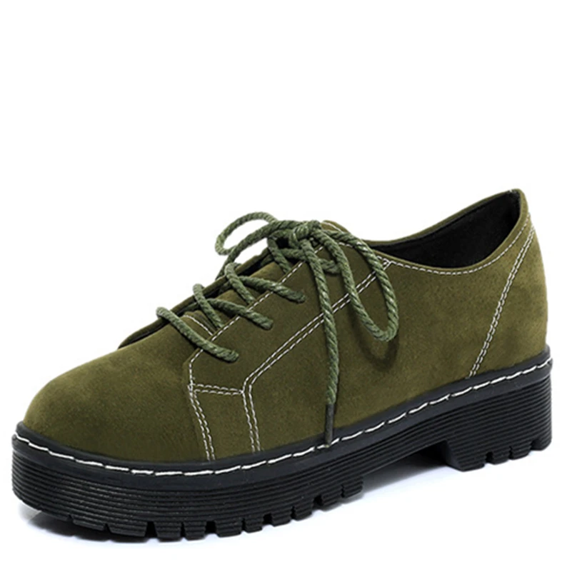 Женские туфли на плоской платформе со шнуровкой женские туфли-оксфорды толстой