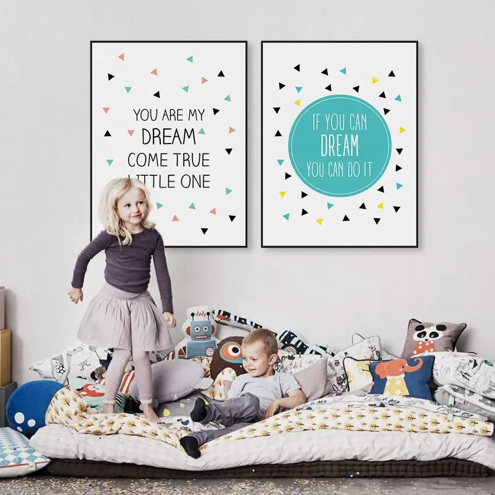 Современная Скандинавская типография цитата мечты холст художественный принт