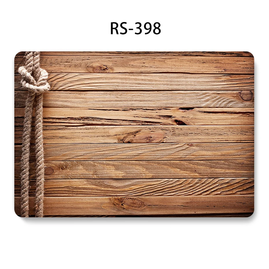 Модный чехол для ноутбука с деревянной росписью для MacBook retina Pro Air 13 15 12 дюймов, жесткий противоударный чехол s для A1990 A1706 A1398, чехол из ПВХ