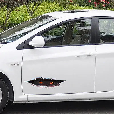 Забавный Выглядывающий Eye декоративные виниловые наклейки кузов Машины окно SUV