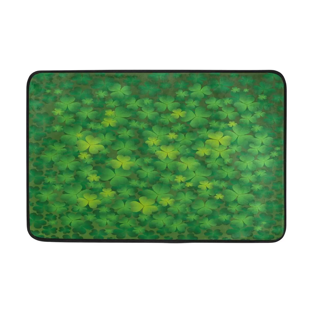 Happy St. Patrick's Day Shower Curtain and Mat Set Spring Leaves Shamrock Waterproof Fabric Bathroom | Дом и сад