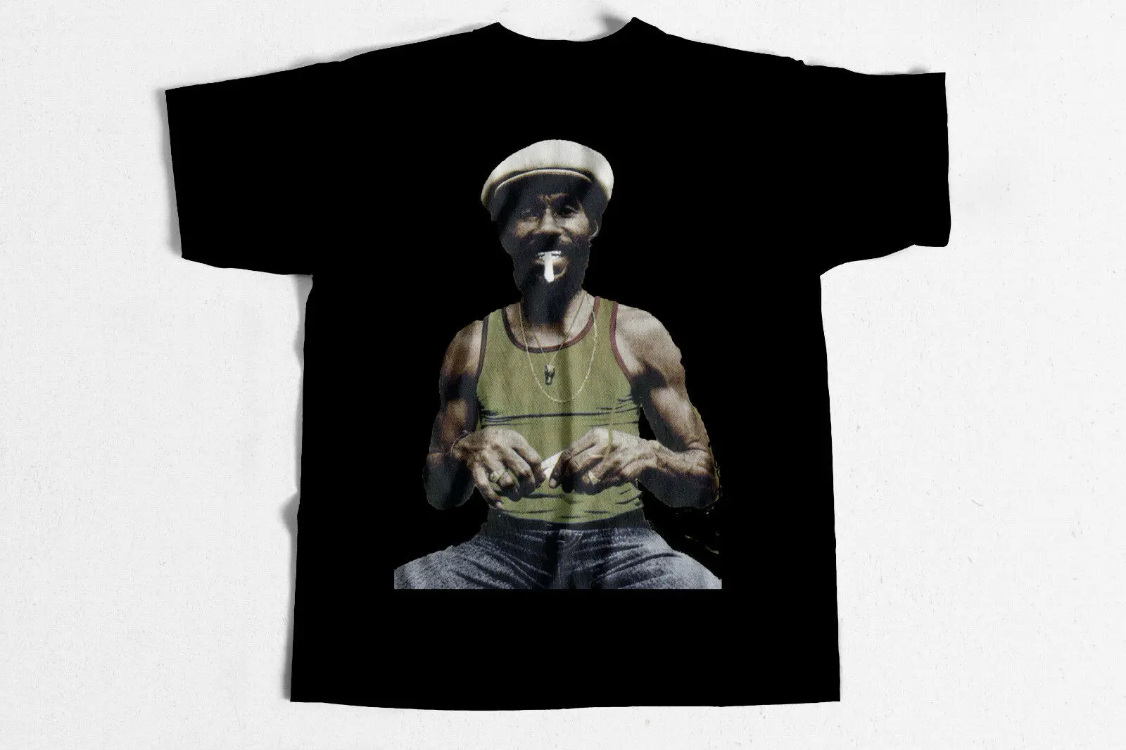 Винтажная Футболка регги ли скретч Перри The Upsetter Jamaica СКА два тона|Мужские