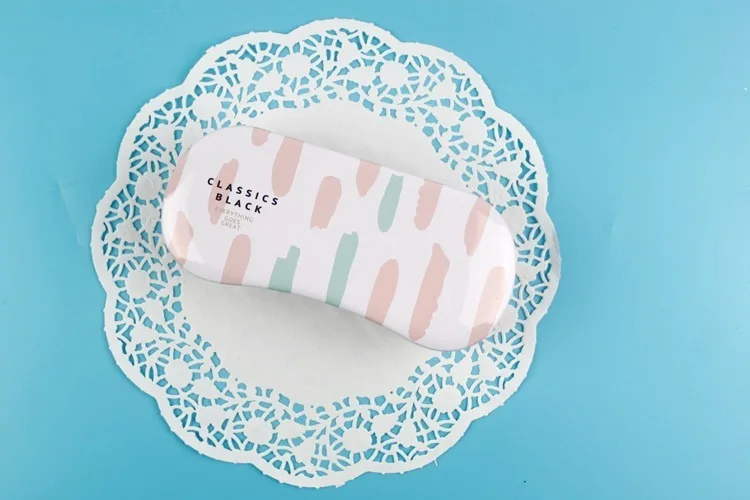 Бургундия Креативный корейский kawaii металлический пенал для карандашей, сумка для офиса и школы, канцелярский магазин, подарок для девочек, милые очки etui, милая коробка для ручек - Цвет: Бургундия