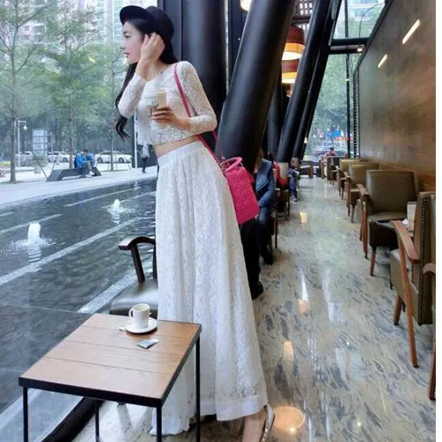 

Женское свадебное платье It's yiiya, белое кружевное платье из двух предметов длиной до щиколотки на лето 2020