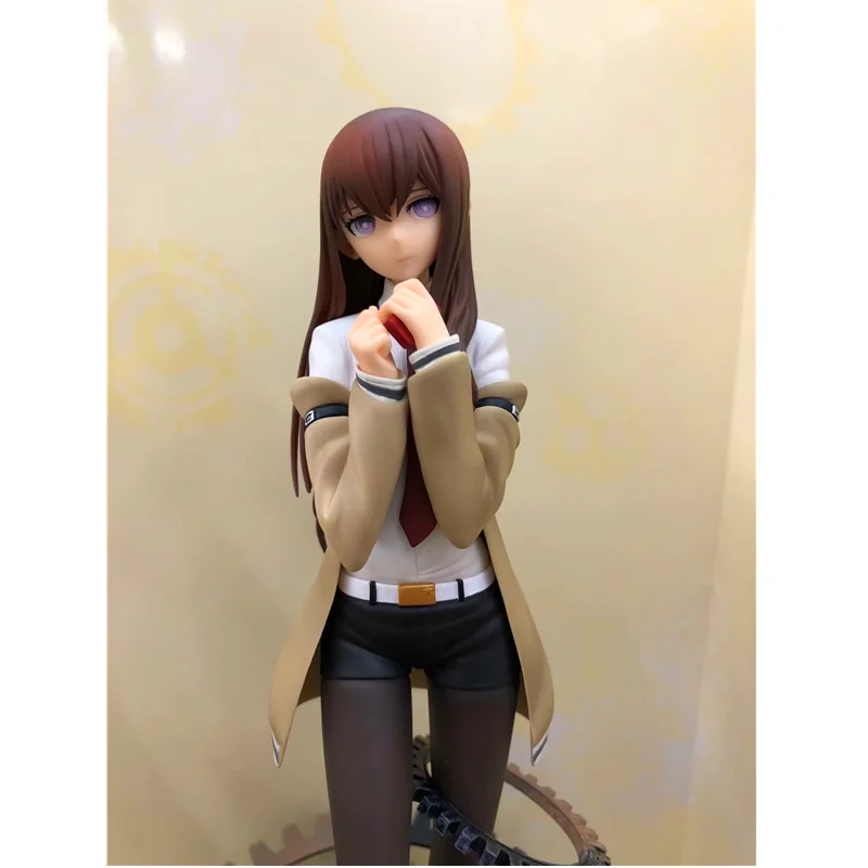 18 см Steins Gate Аниме Фигурка Makise Kurisu фигурка стоящая модель осанки Ver набор милые куклы с коробкой F315|Игровые