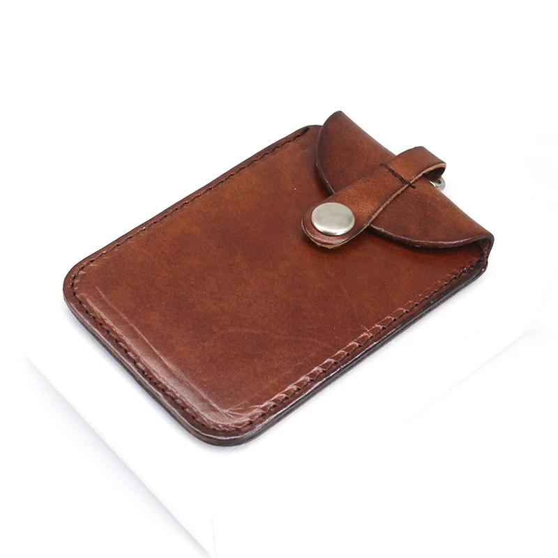 New Fashion Vertical Style ID Badge Holder For Work Genuine Leather Student Identity Bus Card Case Retractable Lanyard Tag Bag |