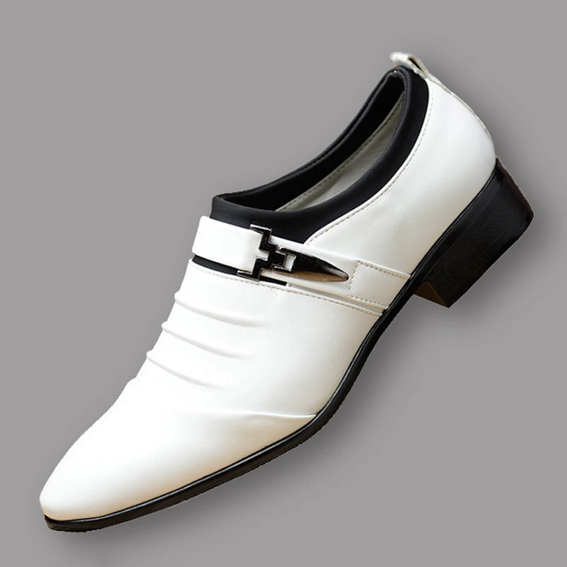 Мужские модельные туфли свадебные с острым носком деловые британские слипоны