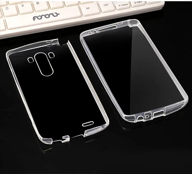 Touchable 360 degree Protective Clear Soft TPU Cover For LG G3 G4 Ultra Thin Front Back Case G5 G6 Phone |