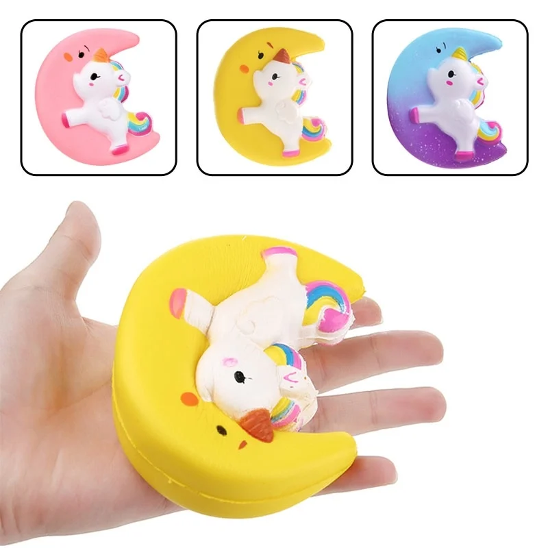 

Moon Unicorn Squishies Toys Slow Rising Kawaii Scented Antistress Stuff Animal Squishy Wholesale and Retail 11CM