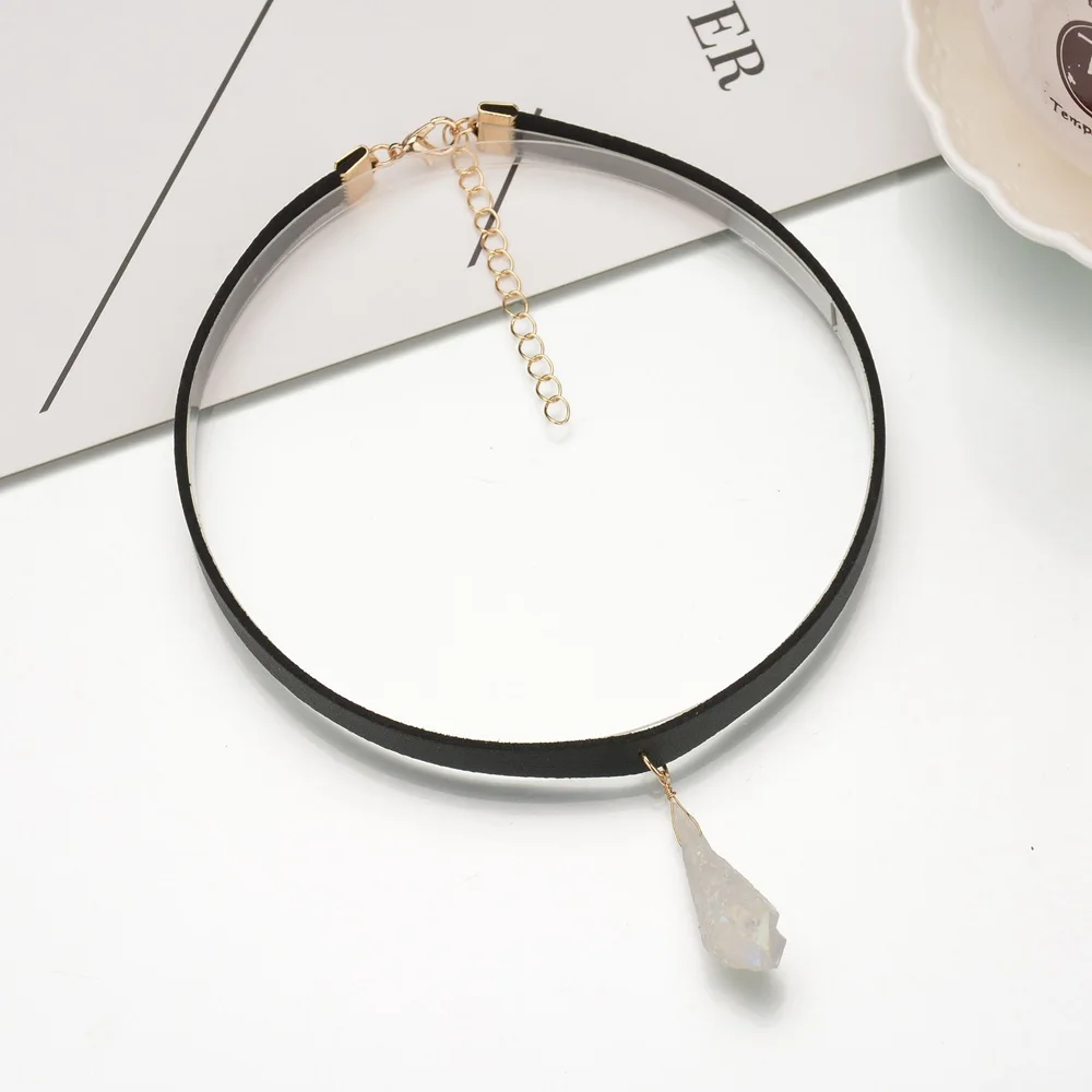 MESTILO модное ювелирное изделие Женские аксессуары черная кожаная веревка колье