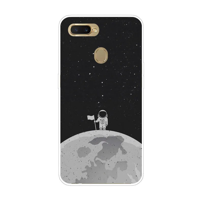 For OPPO A7 Case Silicon Space imagine Painting Soft TPU Back Cover for OPPOA7 Phone protect Bags shell |