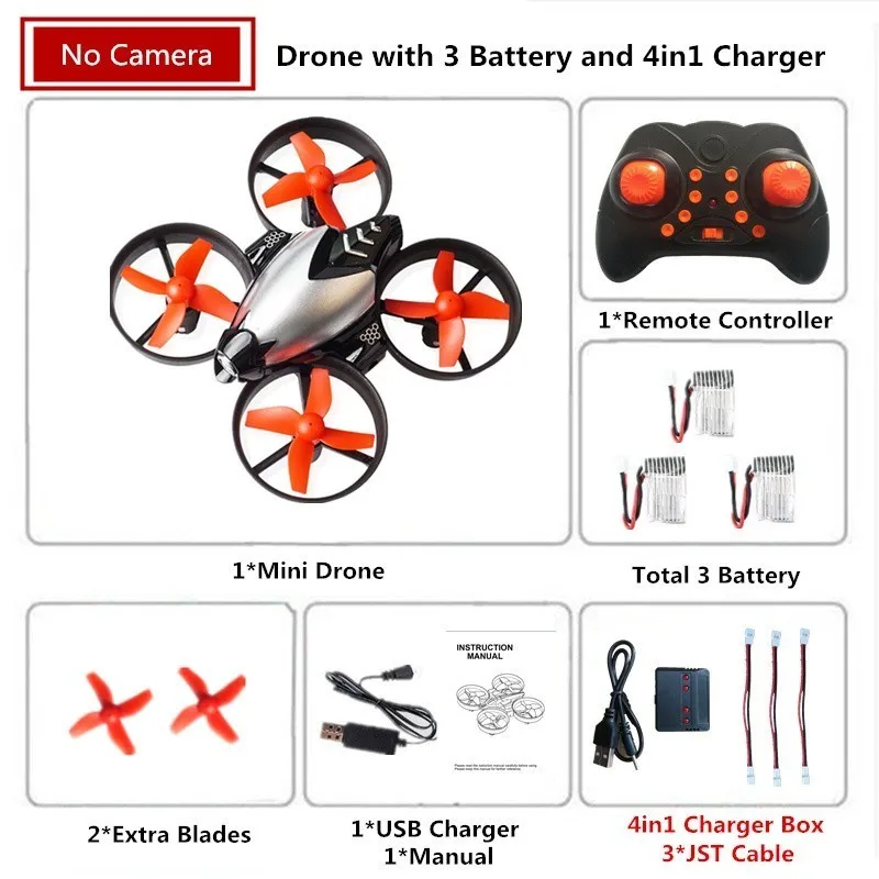 Мини-Дрон с 0.3MP Wi-Fi Камера RC вертолет 6-осевой гироскоп 2,4 ГГц Безголовый режим Высокий режим ожидания Квадрокоптер VS H36 E010 игрушки - Цвет: G1 4in1