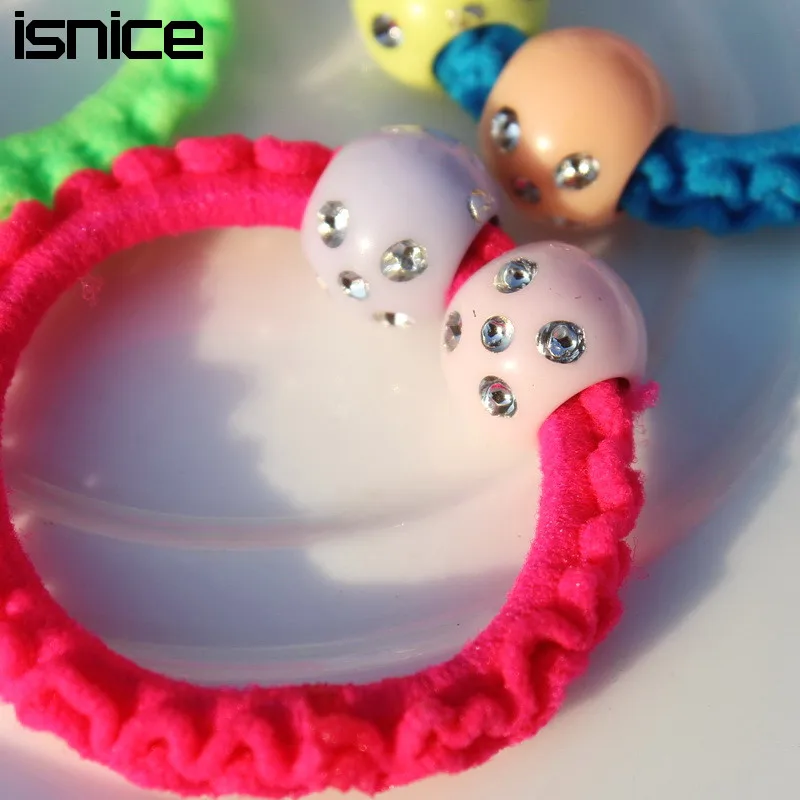 Isnice Shine Корейская Цветная Пластиковая резинка для волос Детская ярких цветов