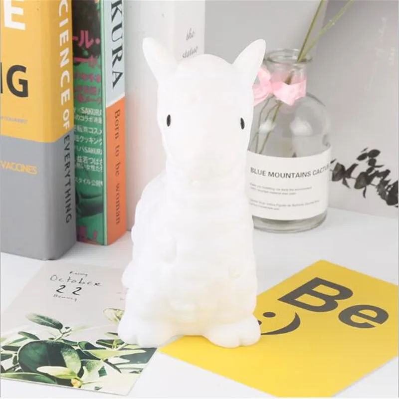 Leedome 3D Альпака моделирование Ночник Новинка животное светодиодные лампы для сна прикроватные светильники украшения дома