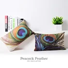 Наволочка для диванной подушки, 30 х50 см, красивое перо павлина