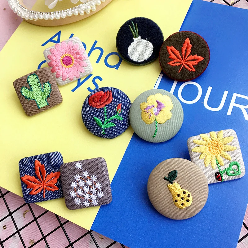 Высокого качества в Корейском стиле из ткани виде кленового листа с цветочным