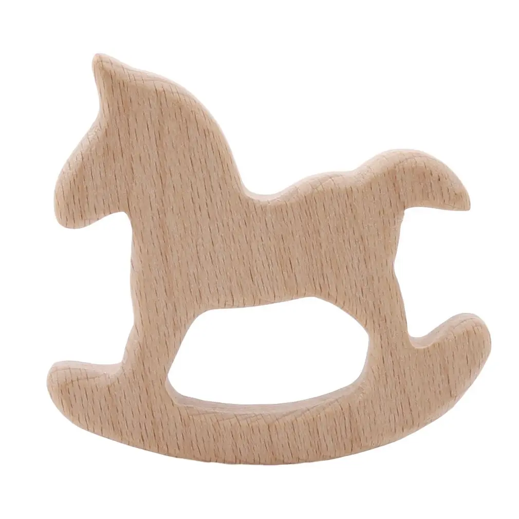 Уникальный детский безопасный деревянный Прорезыватель для зубов в форме