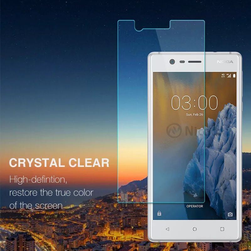 Screen Protector For Nokia 3 5.0 inch Nicotd 9H 2.5D Premium Glass Tempered Nokia3 2017 Protective Film | Мобильные телефоны и