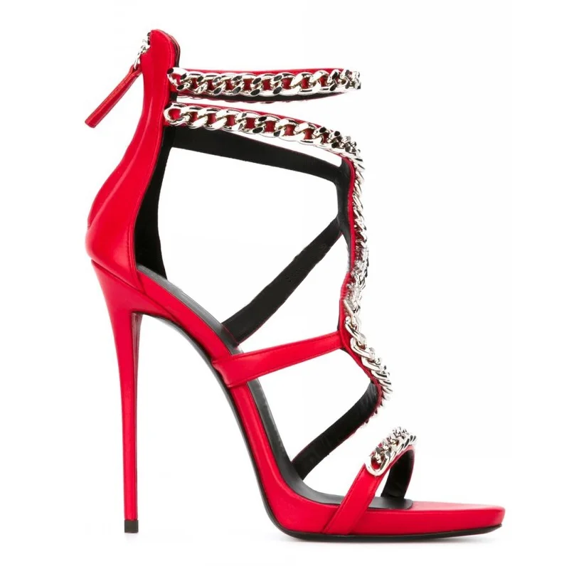 Новинка 2018 года женские летние пикантные Красные босоножки высокого качества на