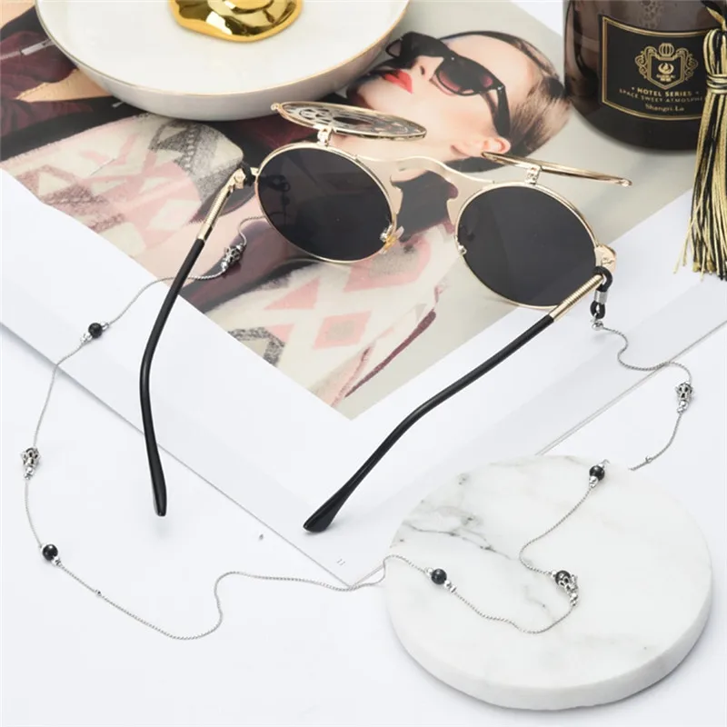 Imixlot Creative Simple Fashion Glasses Chain Black Beads Anti-slip Eyewear Cord Holder Neck Strap for Reading | Аксессуары для