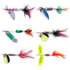 5 шт. металлическая ложка рыболовные приманки блесны приманки в виде пера рыболовный крючок искусственные рыболовные приманки Спиннербейт 4g 8g