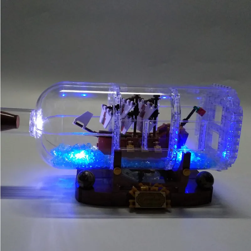 Светодиодный светильник совместимый с 21313 идеями 16051 creator ship в бутылке