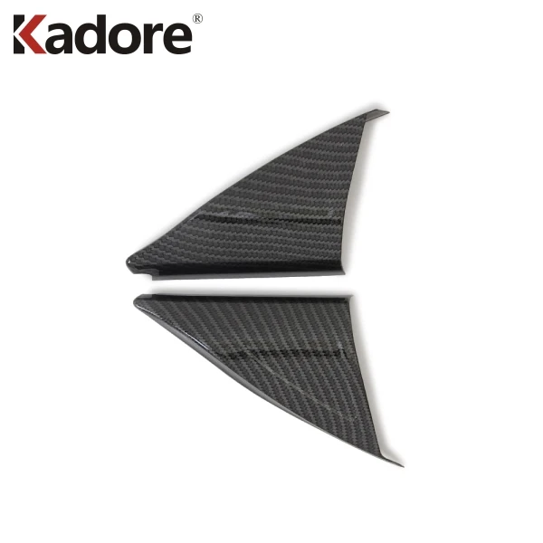 Carbon Fiber Plastic Для Volkswagen Atlas Teramont карбоновое волокно для внутренней двери автомобиля аудио стерео динамики крышка отделка Аксессуары - Название цвета: Carbon Fiber Plastic