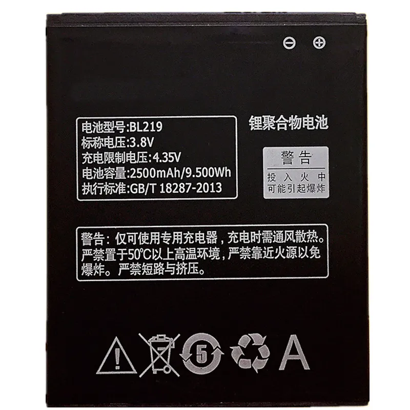 

2017 BL 219 Battery BL219 For Lenovo A880 S856 A889 A890E S810T A916 A850+ 2500mAh Mobile Phone Replacement Batteries