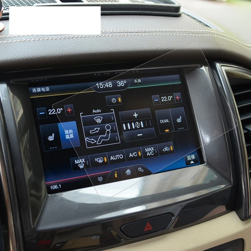 Lsrtw2017 стекло приборной панели автомобиля gps навигационный экран против царапин закаленная пленка для ford everest