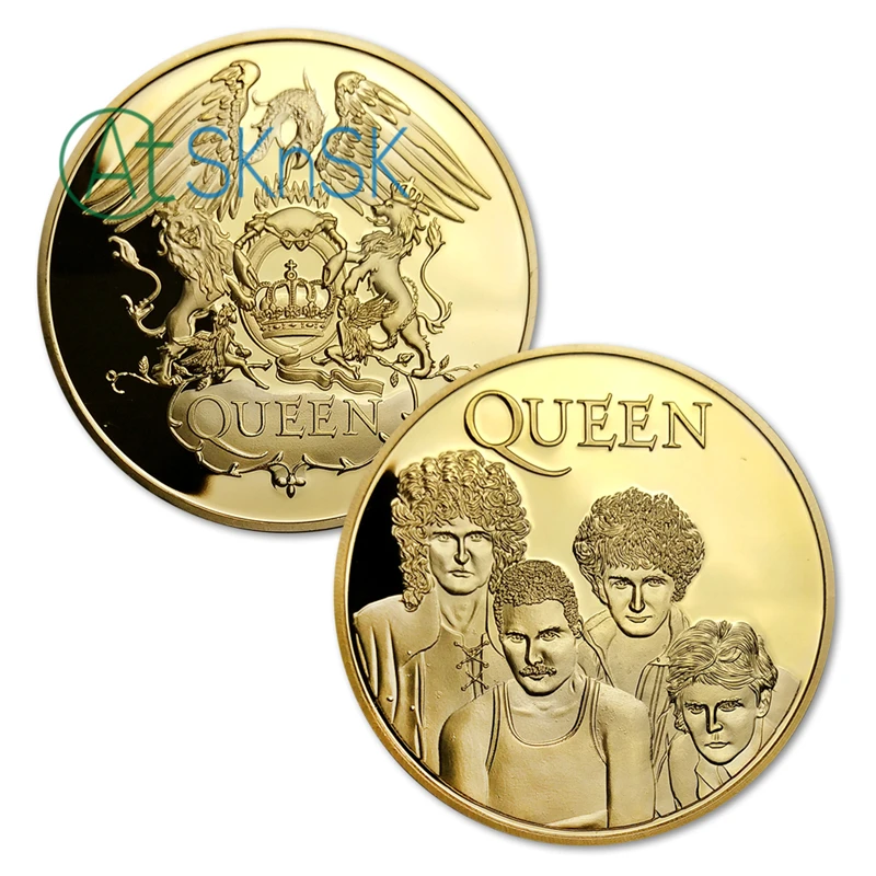 Памятные монеты QUEEN of Rock Band 10 шт./лот 2 цвета|queen collection|queen ofqueen band |