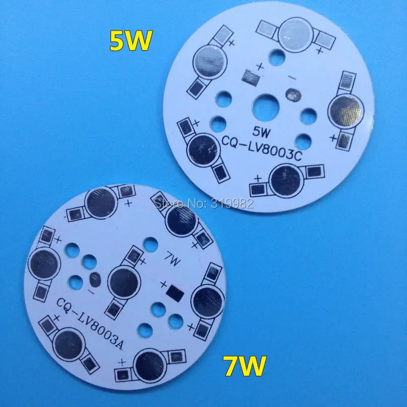 Светодиодная панель PCB высокой мощности 10 шт. алюминиевая радиаторная основа 1 Вт
