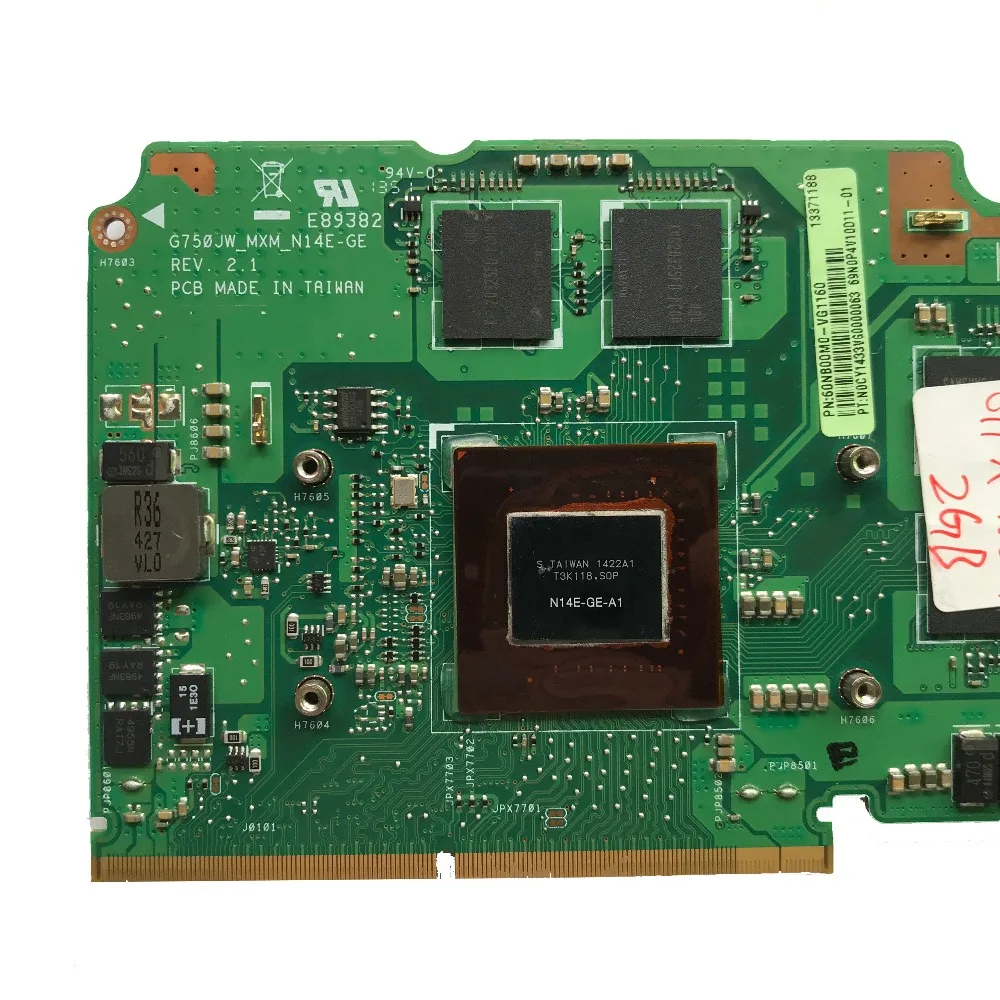 SZWXZY отлично подходит для ASUS G750JW VGA карта видеокарта GTX765M GTX 765M 2 Гб N14E GE A1 100%
