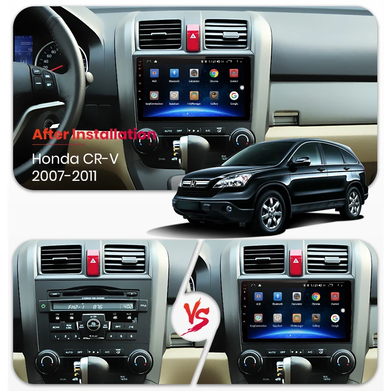AWESAFE 4G+ 64G Android 8,1 " 2 Din автомобильный DVD CarPlay DSP gps Радио стерео плеер для Honda CRV 2007 2008 2009 2010 2011 без DVD