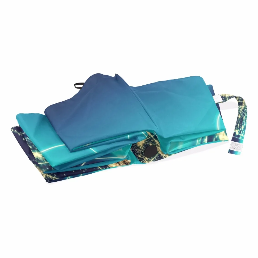 Зонт иллюстрация с картой мира Автоматические Складные зонтики от дождя солнца