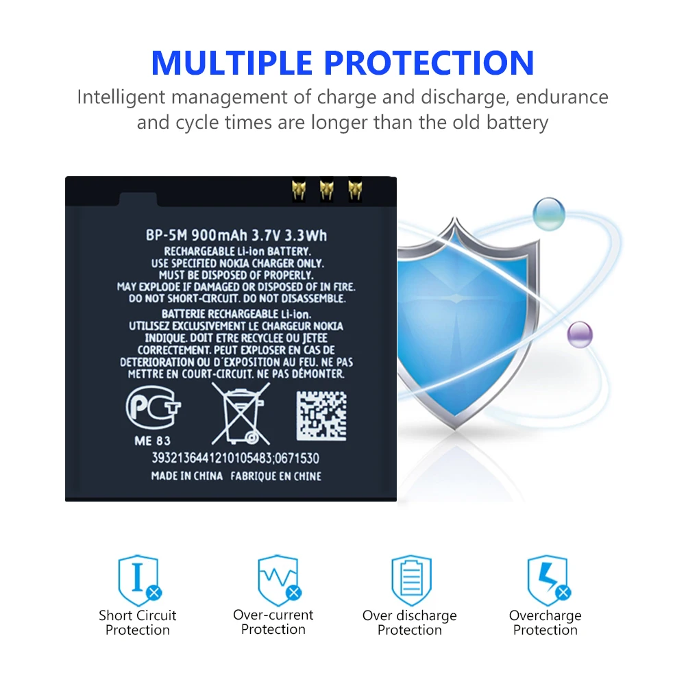 BP 5M 6110 6110N 6200C запасной литиевый Мобильный телефон батарея для Nokia 5700 5610 5611 5710 5611XM