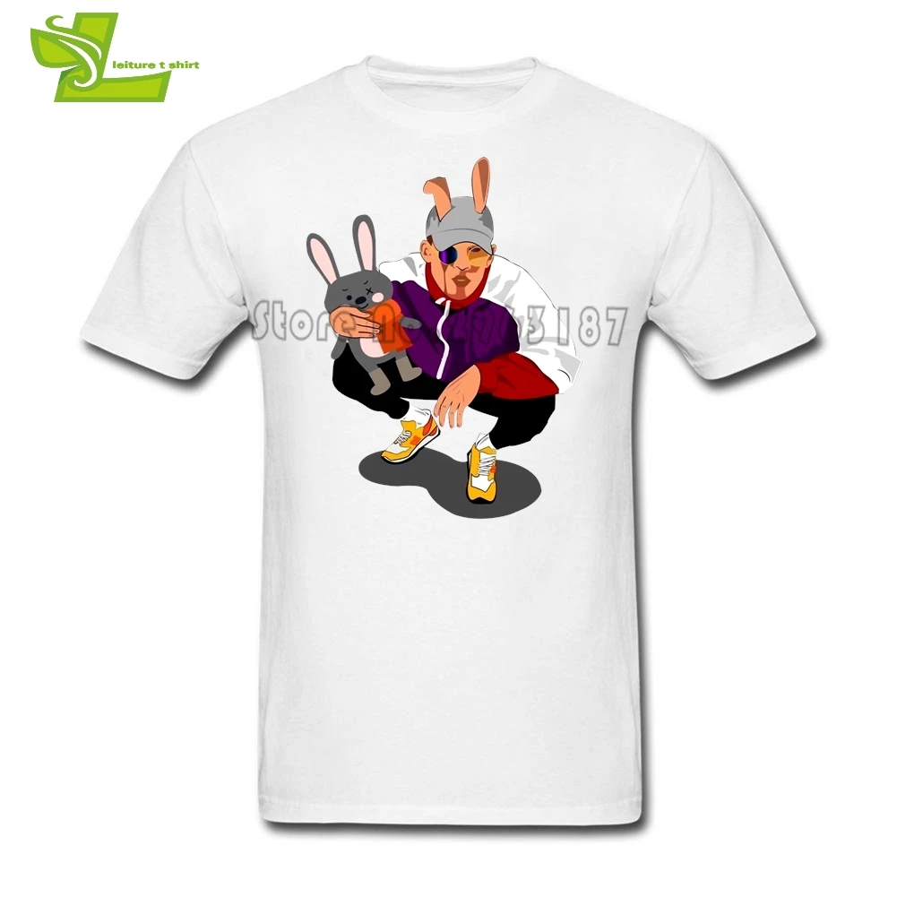 Bad Bunny Rabbit Adult T Shirt Home Wear Classic Loose Tops Men Short Sleeve O Neck Tees Teenboys Latest Personality Tee | Мужская