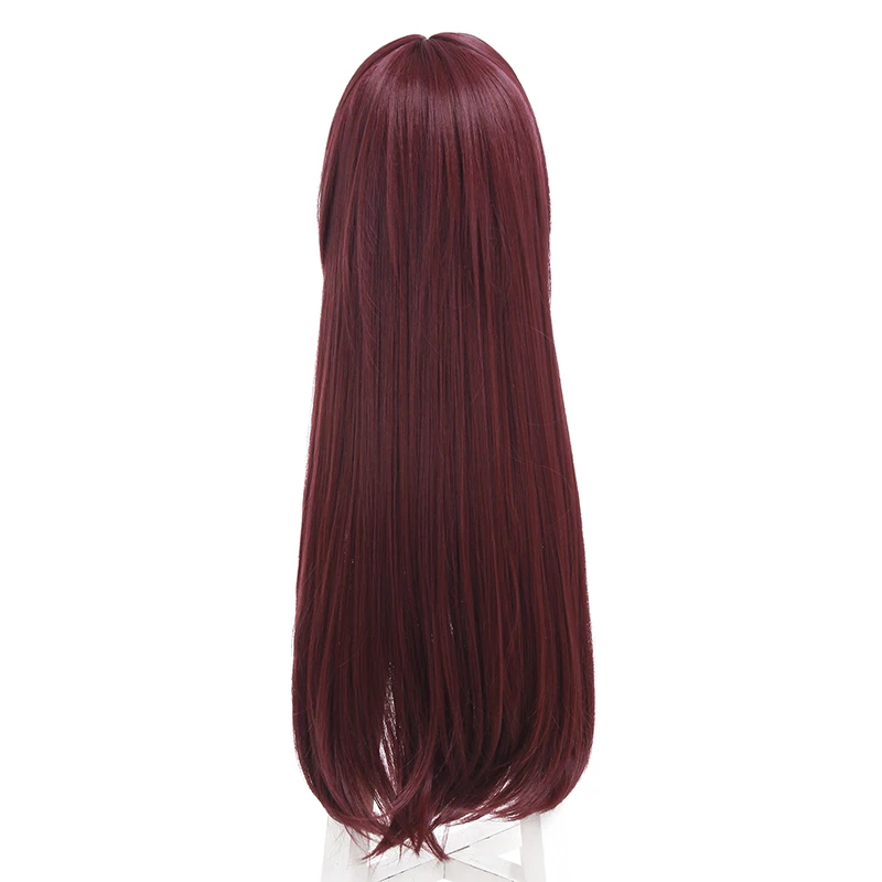 ROLECOS игра FGO Косплей волосы Scathach 80 см винно красные для женщин головной убор