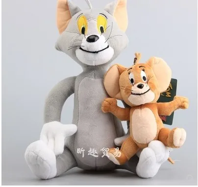 Бесплатная доставка 2 шт./компл. кот и Джерри мышь Детская Милая мультяшная мягкая