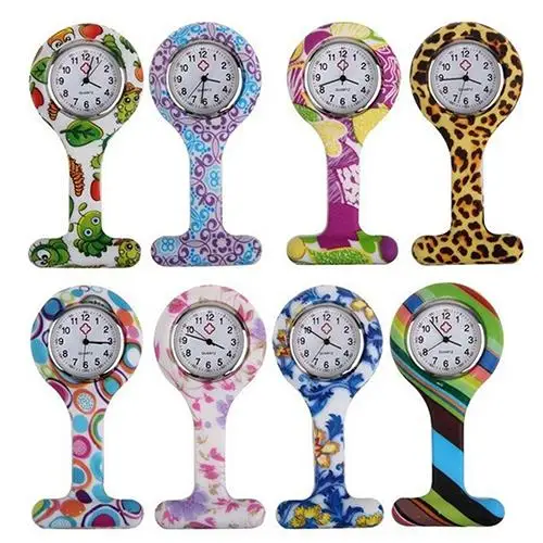 

Fashion Patterned Silicone Nurses Brooch Tunic Fob Pocket Watch Stainless Dial