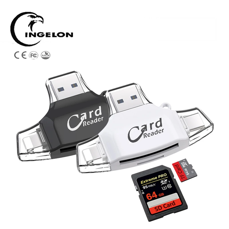 Ingelon SD Card Reader Microsd SDXC/SDHC sd usb c MMC idragon Adapter TF Memory Dropshipping for ios iphone & Android Cardreader |